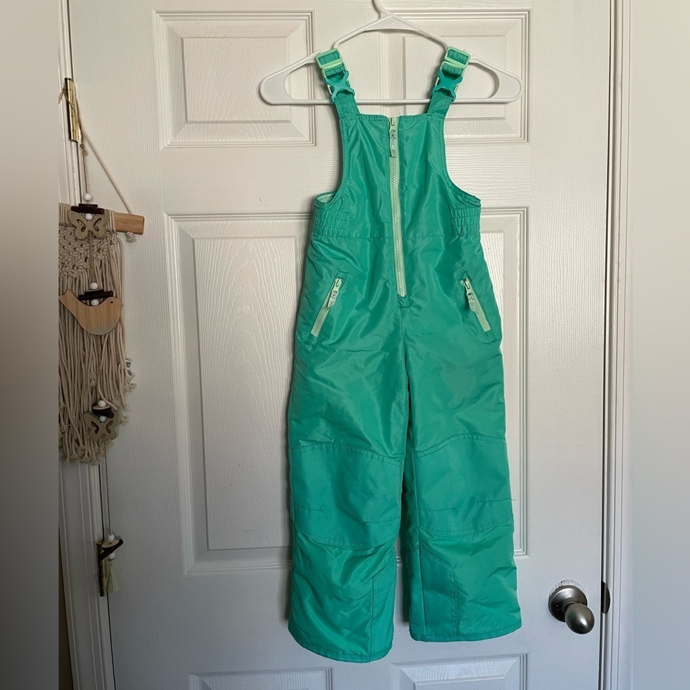 Champion Kids Teal Snow Bib Overalls Girls Size XS (4-5)